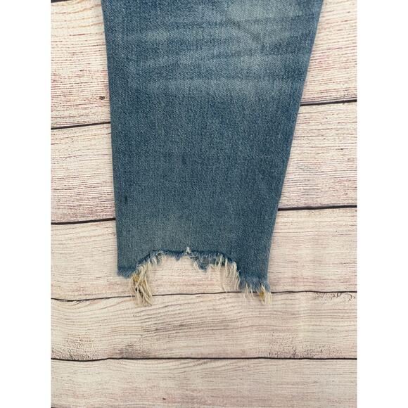 We the Free People Straight Leg Distressed Jeans Women's Size 28 Blue - Picture 7 of 13